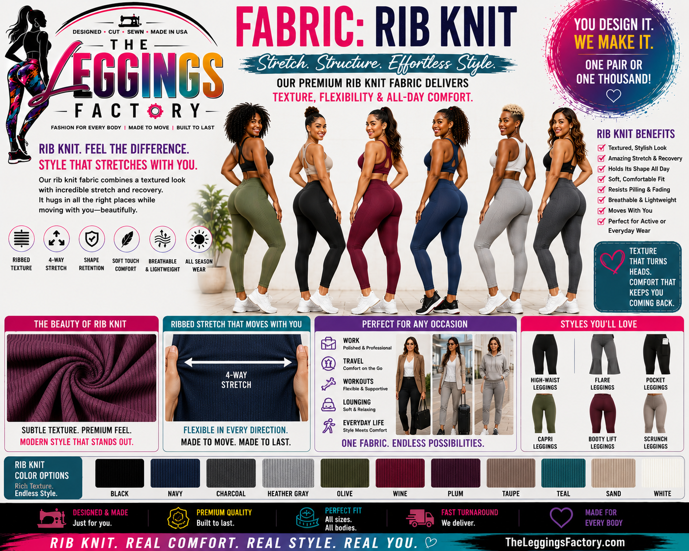 Rib knit fabric