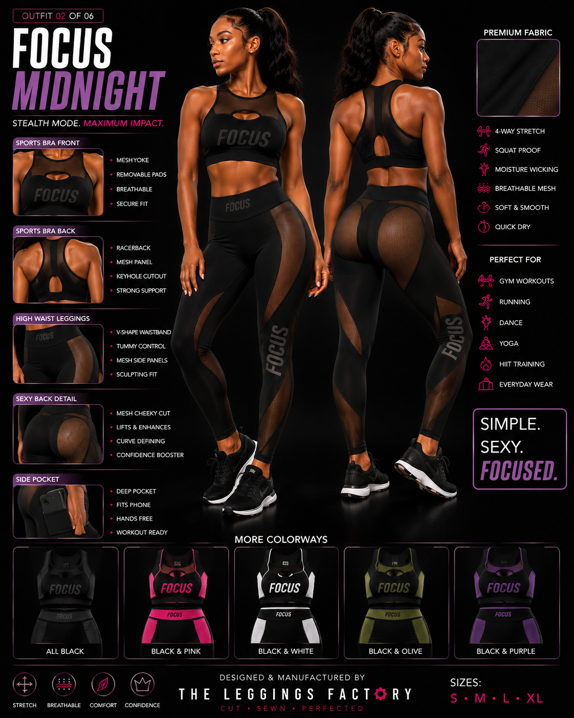 FOCUS Midnight legging set